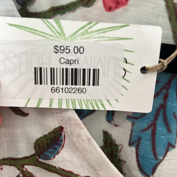 NWT Summer House hand  block print kaftan - Picture 8 of 8